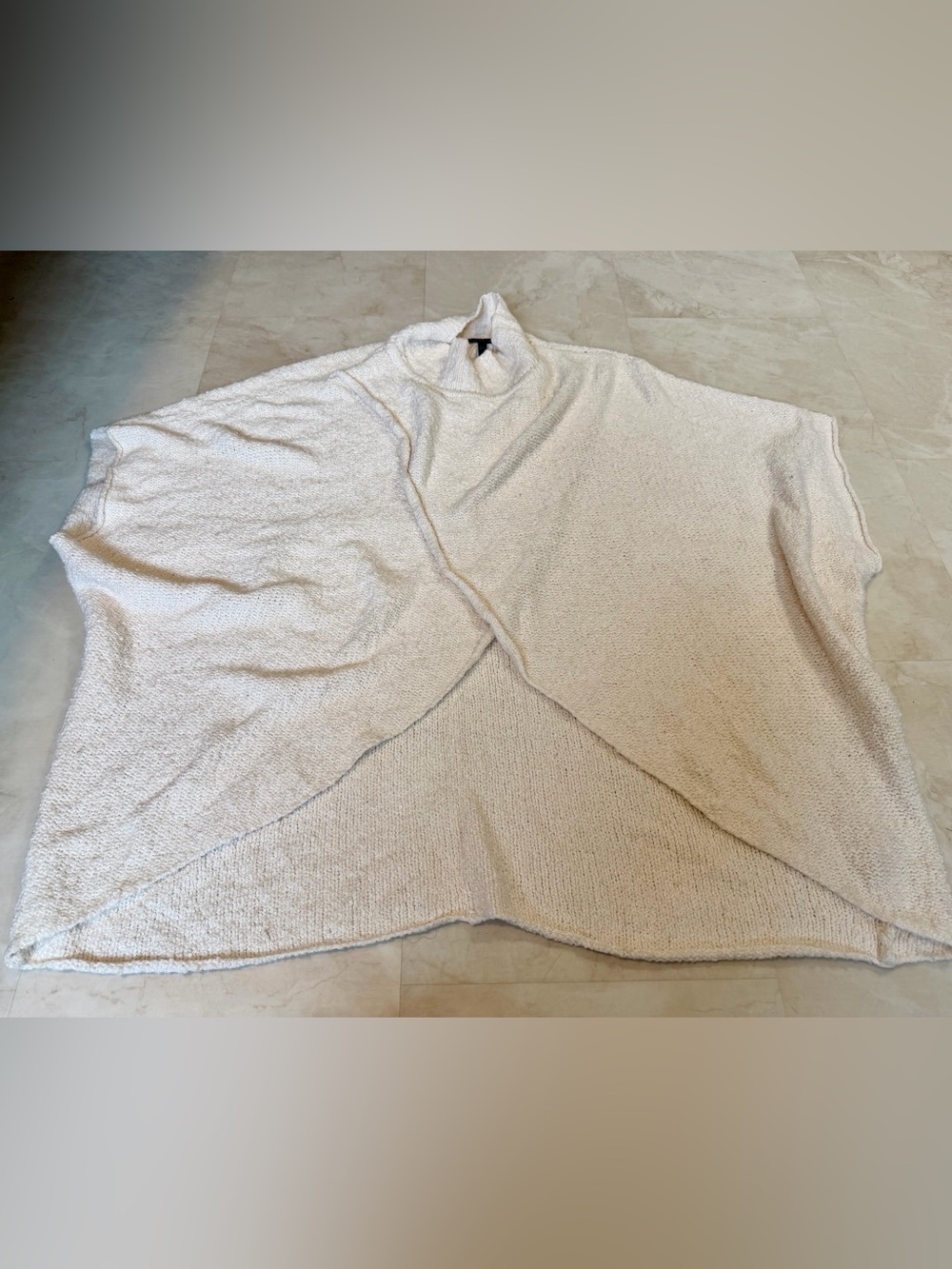 Eileen Fisher Cotton Blend Oversized Poncho